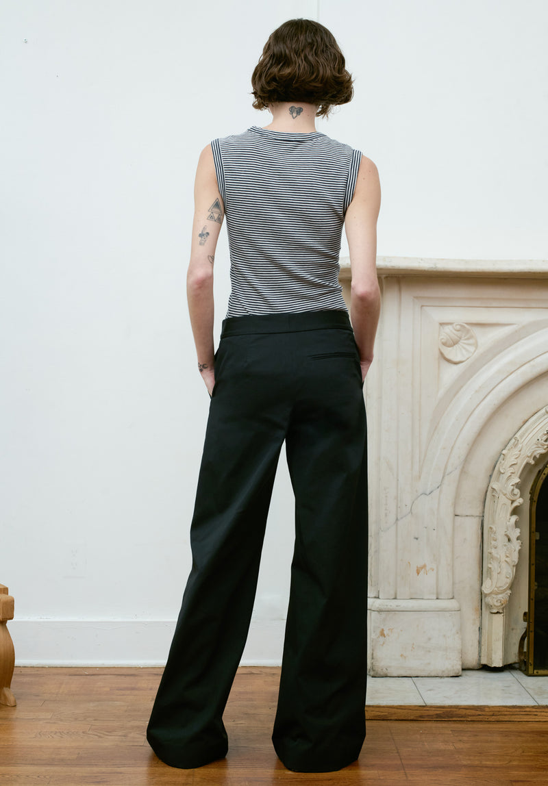 Flared Cotton Twill Pant