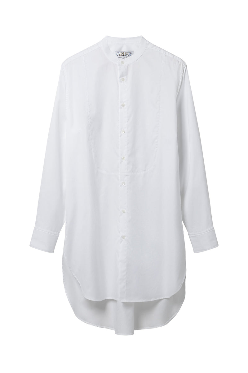 Cotton Oversized Shirtdress - White